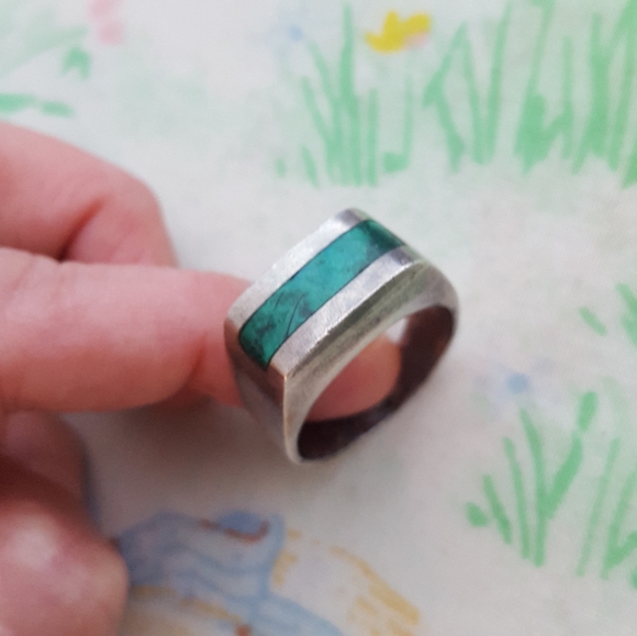 🌙Vintage Israel Eilat Stone 925 Ring - Picture 5 of 13